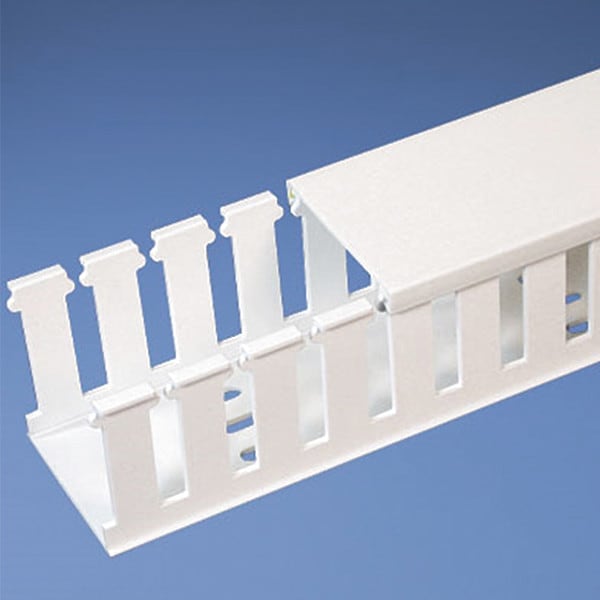 Wide Slot Duct, Type NE, Halogen-Free, White, 1" x 2" x 1' (6-Pack)